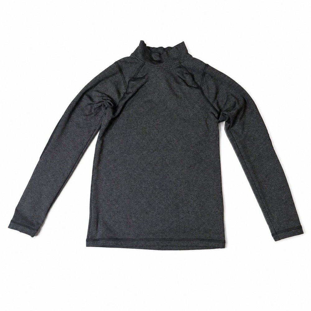 DSG | Boys Long Sleeve Compression Shirt | Charcoal Grey | Mock Neck Base Layer